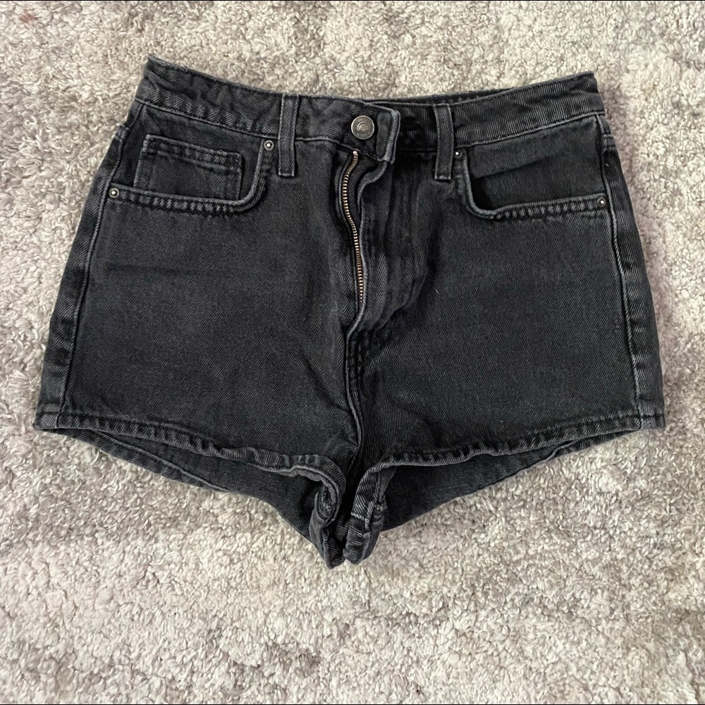 High waist and high cut cheeky shorts